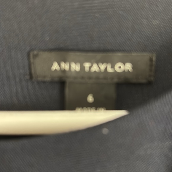 Ann Taylor Blue Sheath Dress 3/4 Sleeve Crew Neck - Picture 2 of 5